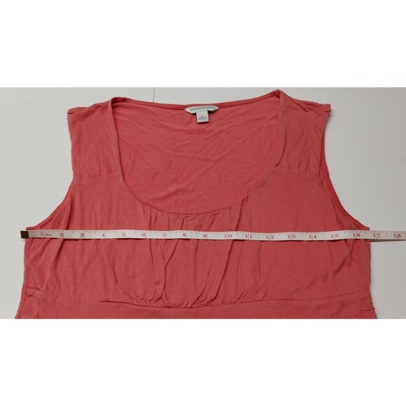 Vintage Banana Republic Women Size Large Ruched Rayon Blend Pastel Rose Tank Top - Picture 6 of 9
